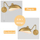 Modern Brass Plug-in Swing Arm Wall Light Fixture Set of 2