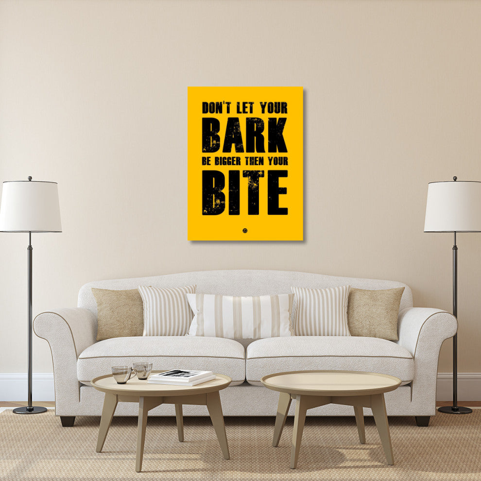 "Bark And Bite Poster Yellow" Fine Art Print