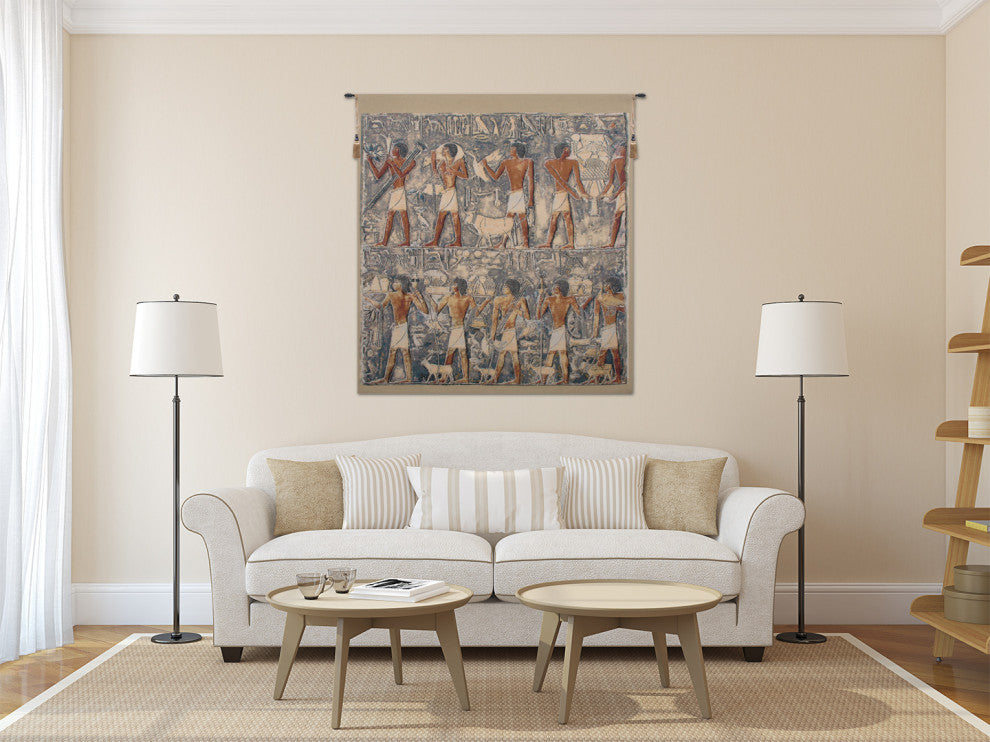 Saqqarah Blue Belgian Wall Tapestry
