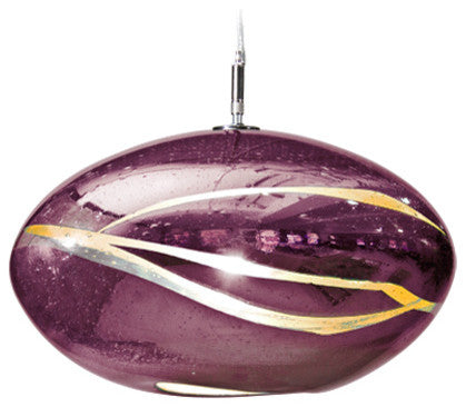 Orbit Pendant, The Vista Swirl Collection, Dark Violet