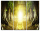 "Green Tree Tunnel" Photo Metal Wall Art, 3 Panels, 36"x28"