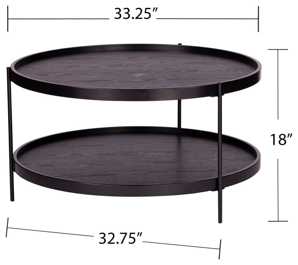 Vestal Round Farmhouse Style Cocktail Table