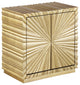 Golda Starburst Design Side Table in Gold Leaf Finish