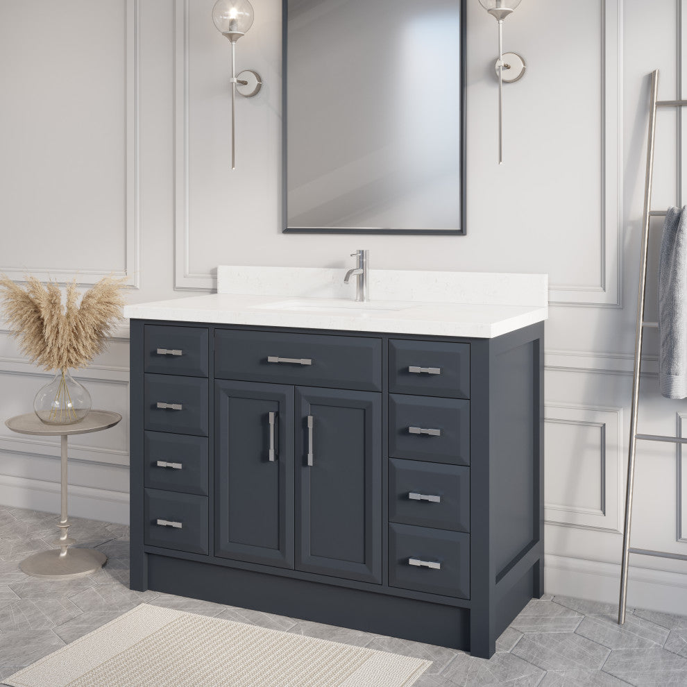 Calais 48" Bathroom Vanity, Pepper Gray