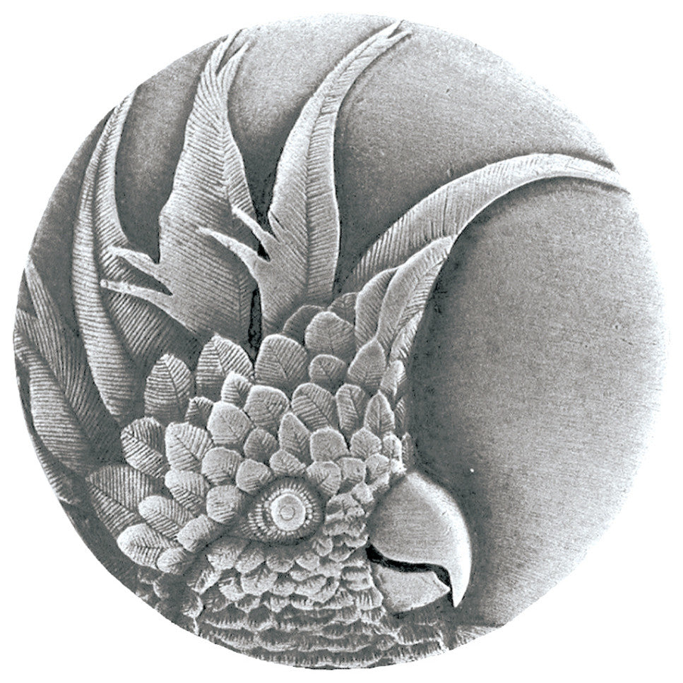 Cockatoo Knob Antique Pewter Small, Left Side, Left