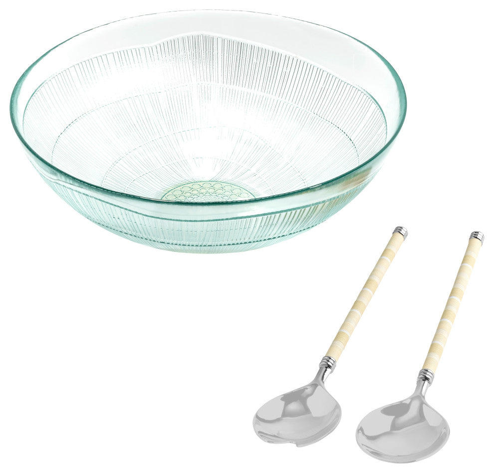 French Home Jubilee Salad Servers and Salad Bowl