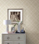 Modern Quatrefoil Wallpaper, Tan, Bolt