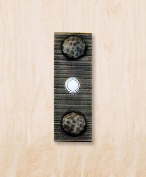 Arch Bell Plate With Button, Verde