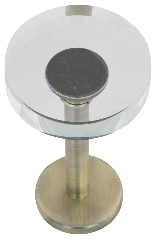 Chiaro Crystal Medallion Drapery Holdback, Antique Brass