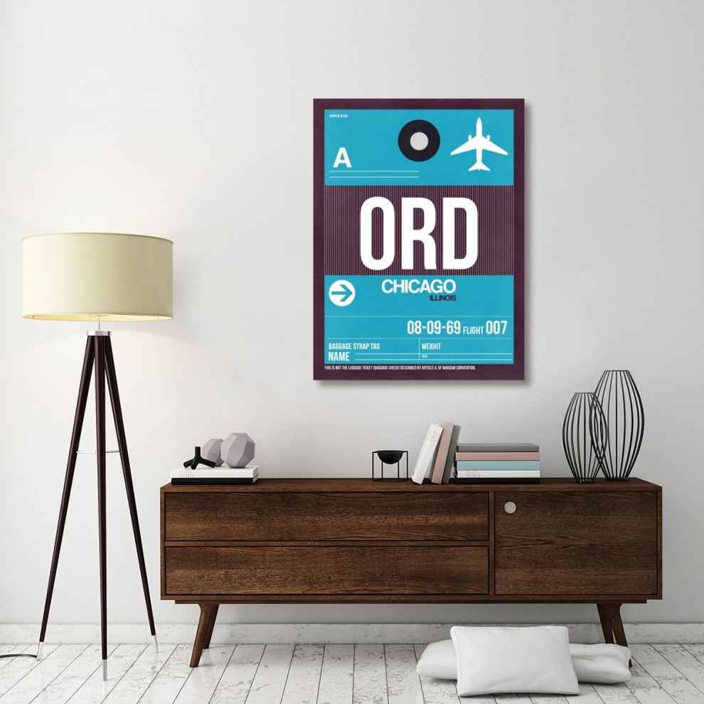 "ORD Chicago Luggage Tag 1" Fine Art Print