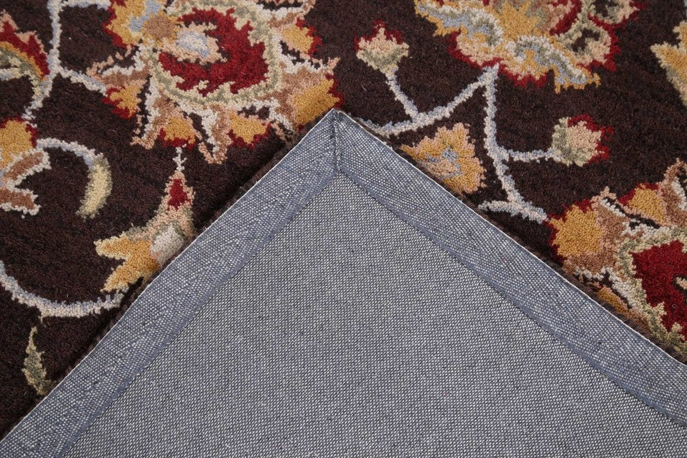 Oushak Hand Tufted Floral Oriental Area Rug, Brown, 4x6'