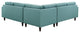 Modern Laguna Empress 3 Piece Upholstered Fabric Sectional Sofa Set