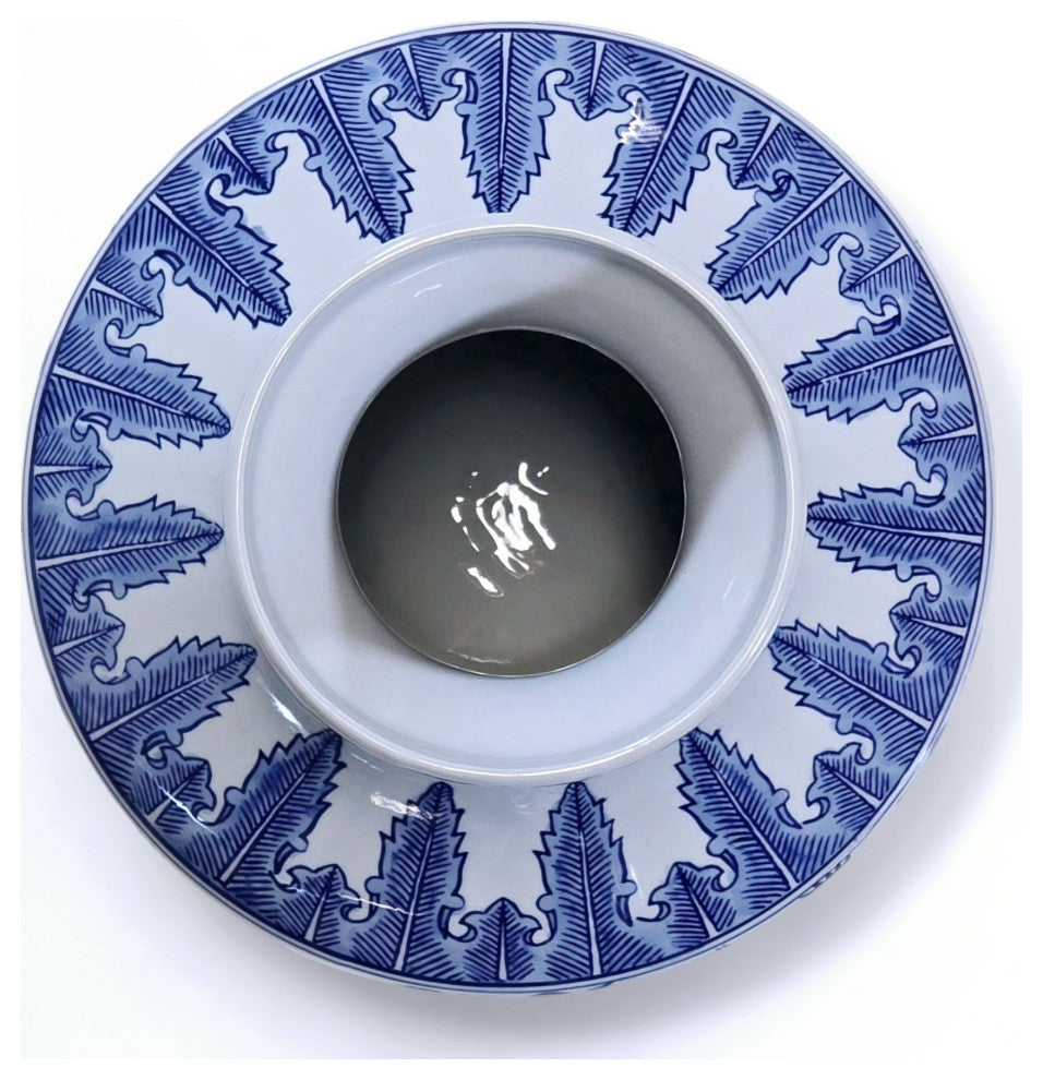 14" Porcelain Vase With Floral Design
