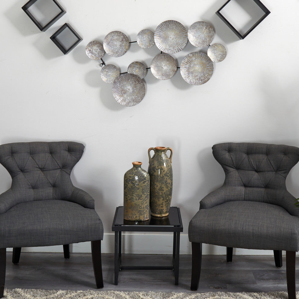 3' x 2' Galvanized Textured Plates Antique Wall Art