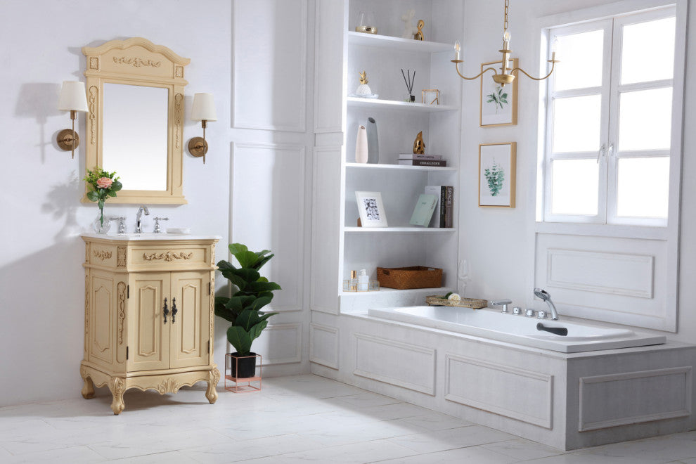 27" Single Bathroom Vanity, Vintage Mint