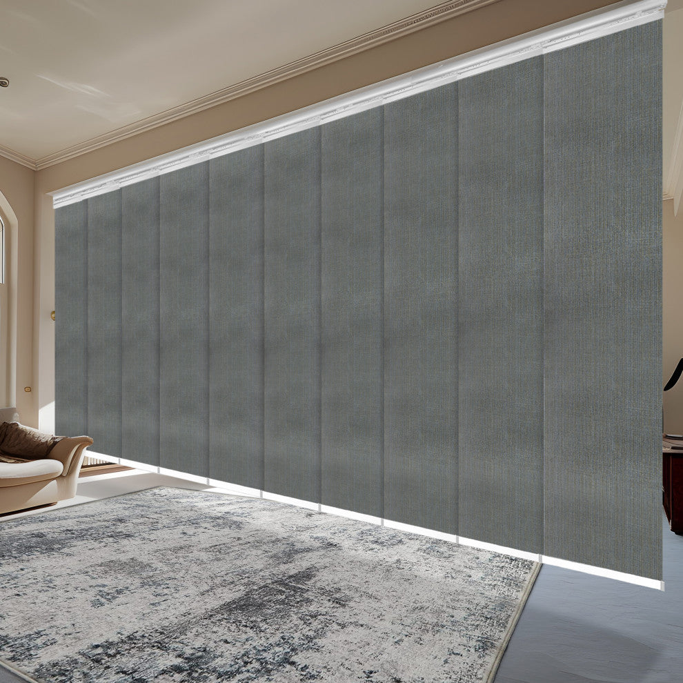 Stormy 10-Panel Track Extendable Vertical Blinds 120-218"W