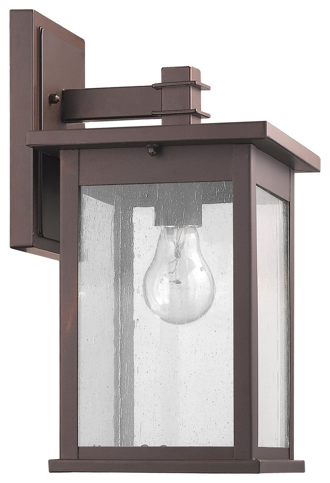 TRISTAN Transitional 1 Light Rubbed Bronze Outdoor Wall Sconce 14"
