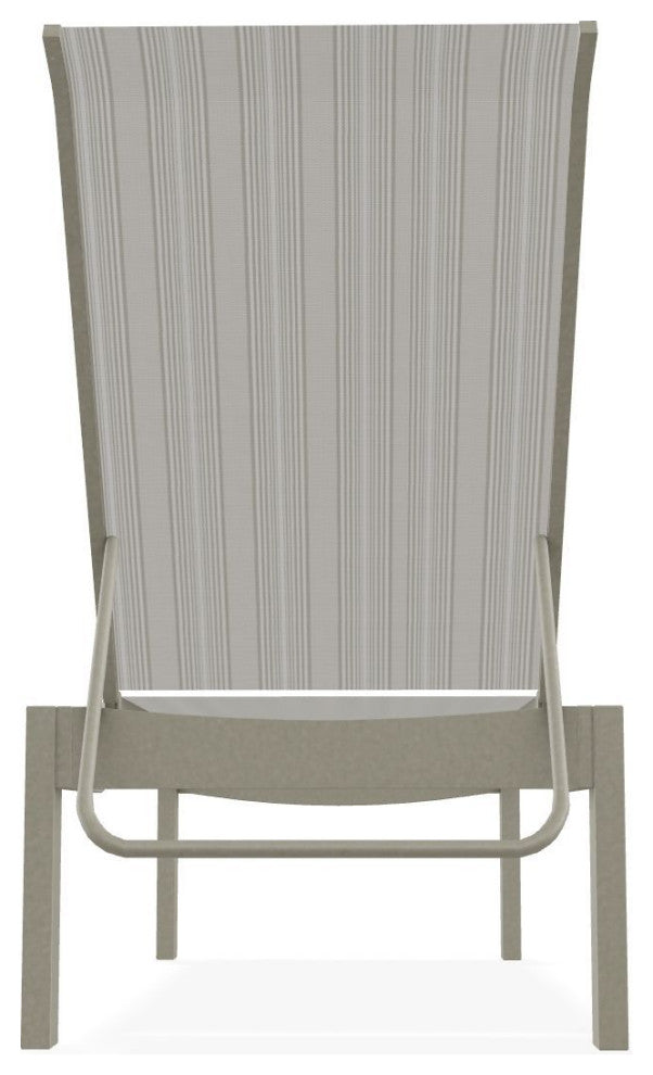 Leeward Sling Stackable Outdoor Chaise Lounge, Harbor/Storm