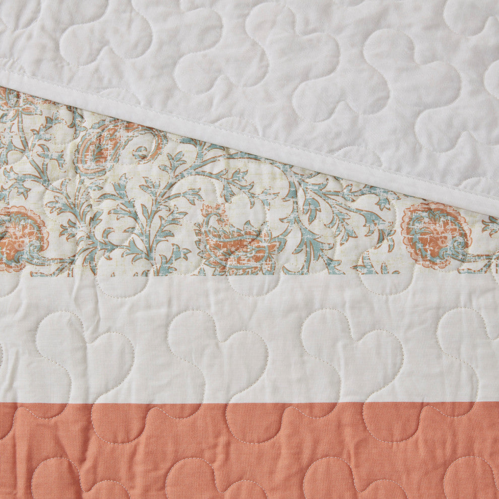 Madison Park Percale Printed 6-Piece Coverlet Set, King/California King