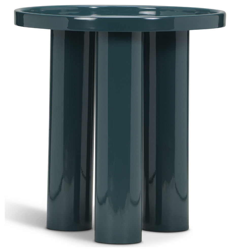 Eclat Sofia Enamel End Table Aegean Teal