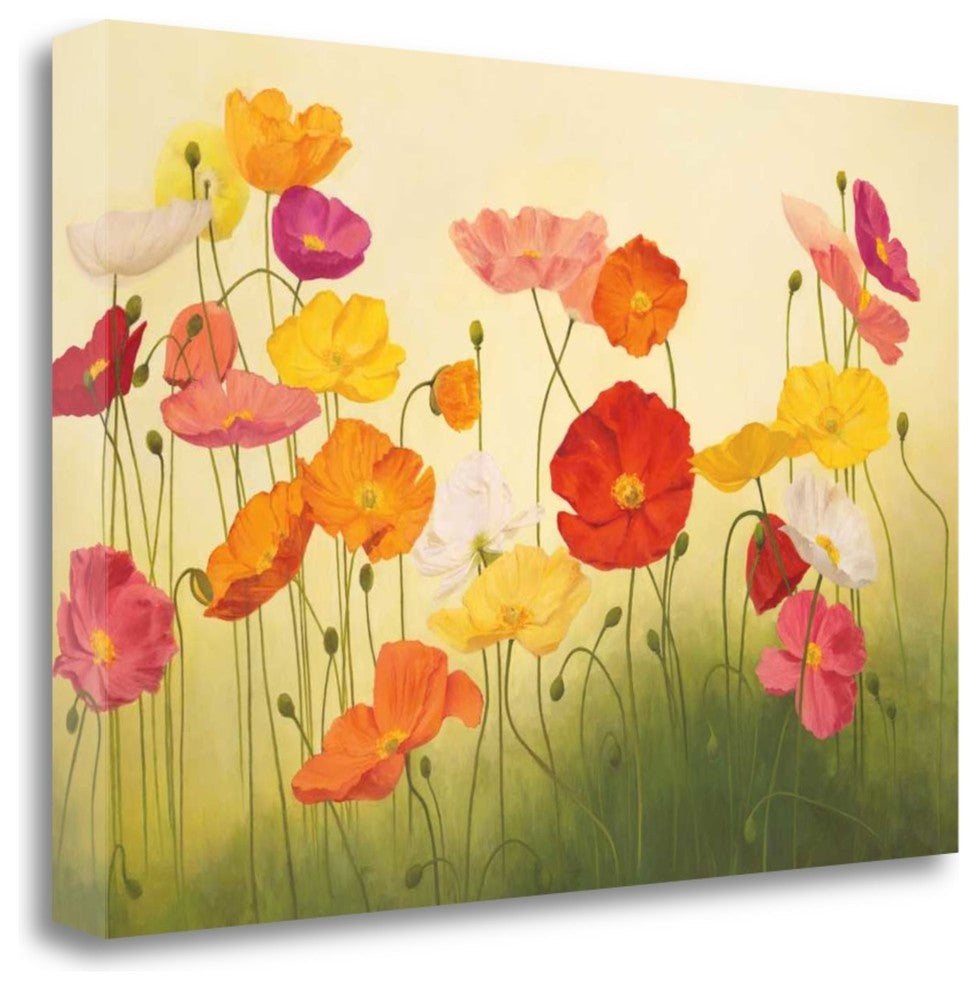 "Sunlit Poppies" By Janelle Kroner, Giclee Print on Gallery Wrap Canvas
