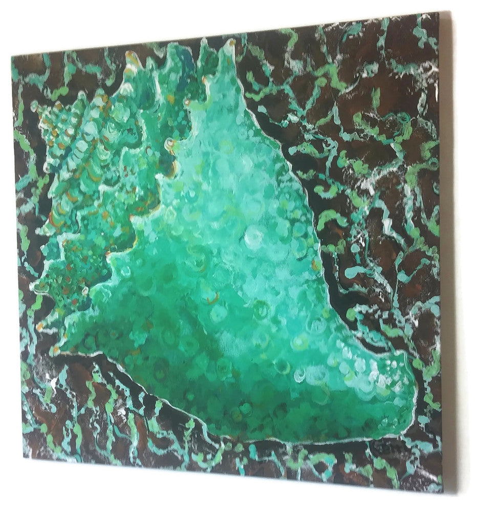 Conch Shell Canvas Art, 30"x30"