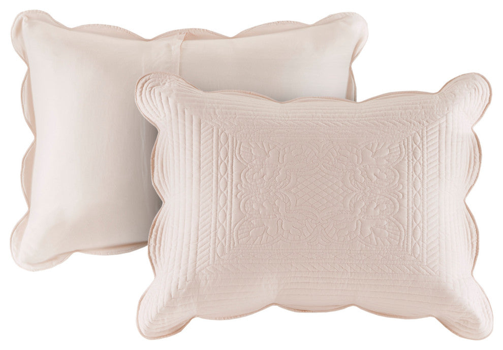 Madison Park Tuscany 3 Piece Reversible Scalloped Edge Quilt Set