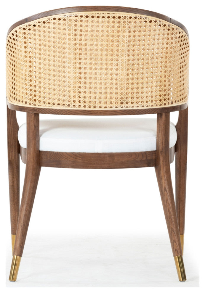 Safavieh Couture Rogue Rattan Dining Chair, Walnut/Natural