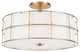 Transitional Semi Flush Mount Bedroom Light Alcala, Aged Brass