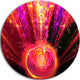 Shining Radical Blast With Magic Ball, Digital Art Round Wall Art, 11"