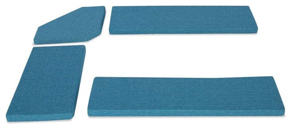 Linon Polyester Cushion Set for Chelsea Nook in Blue (Nook NOT Included)