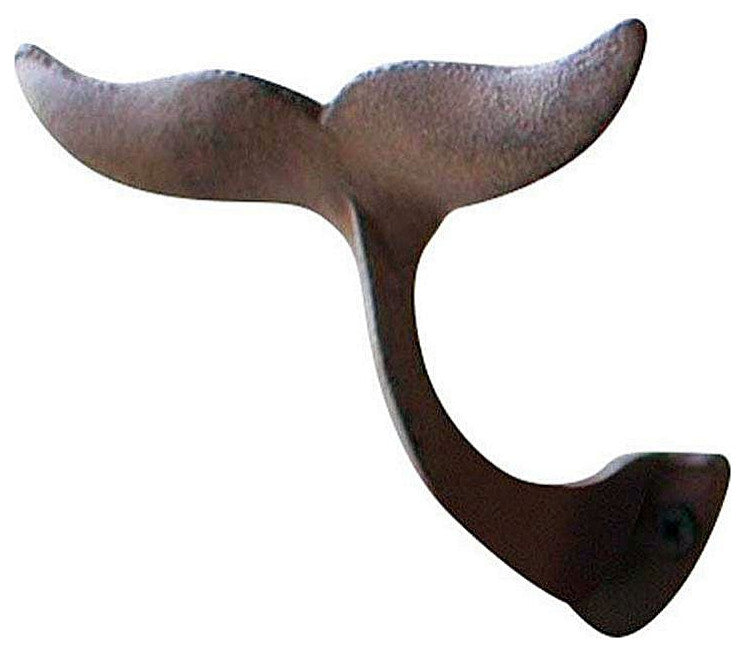 Cast Iron Whale Tail Wall Hook-rustic