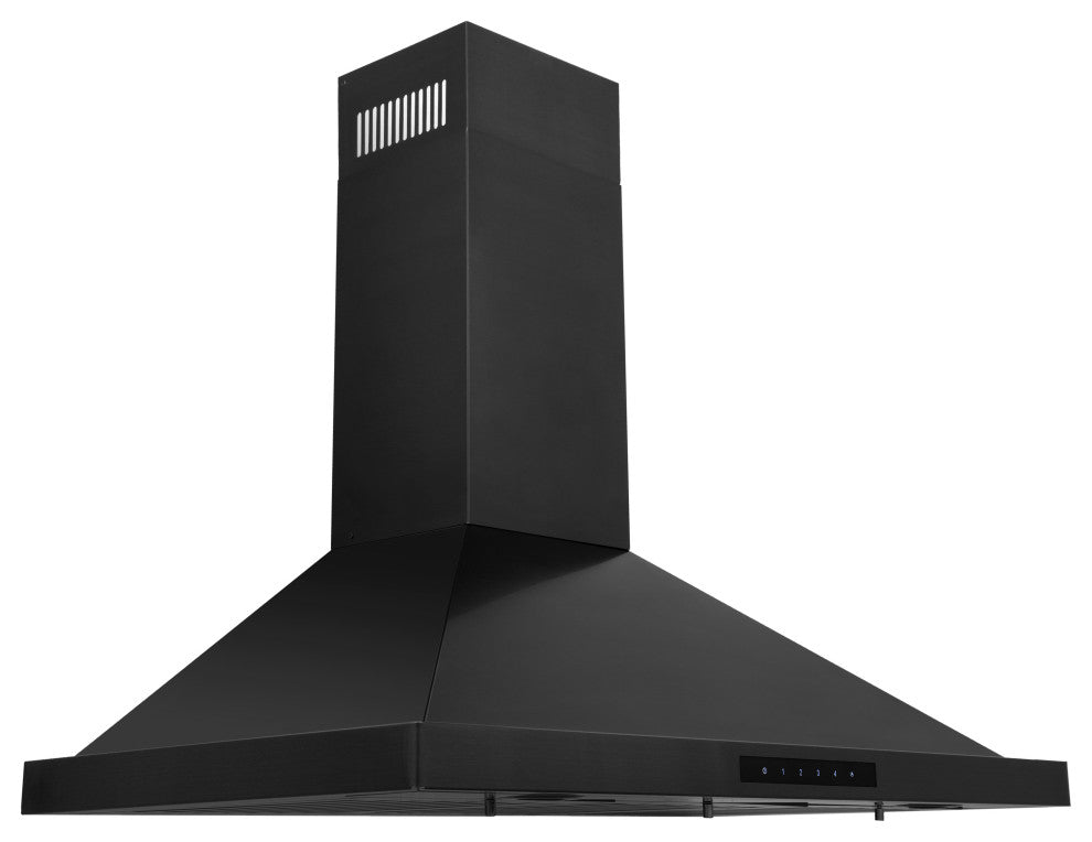 ZLINE 36" Convertible Vent Wall Range Hood in Black Stainless Steel