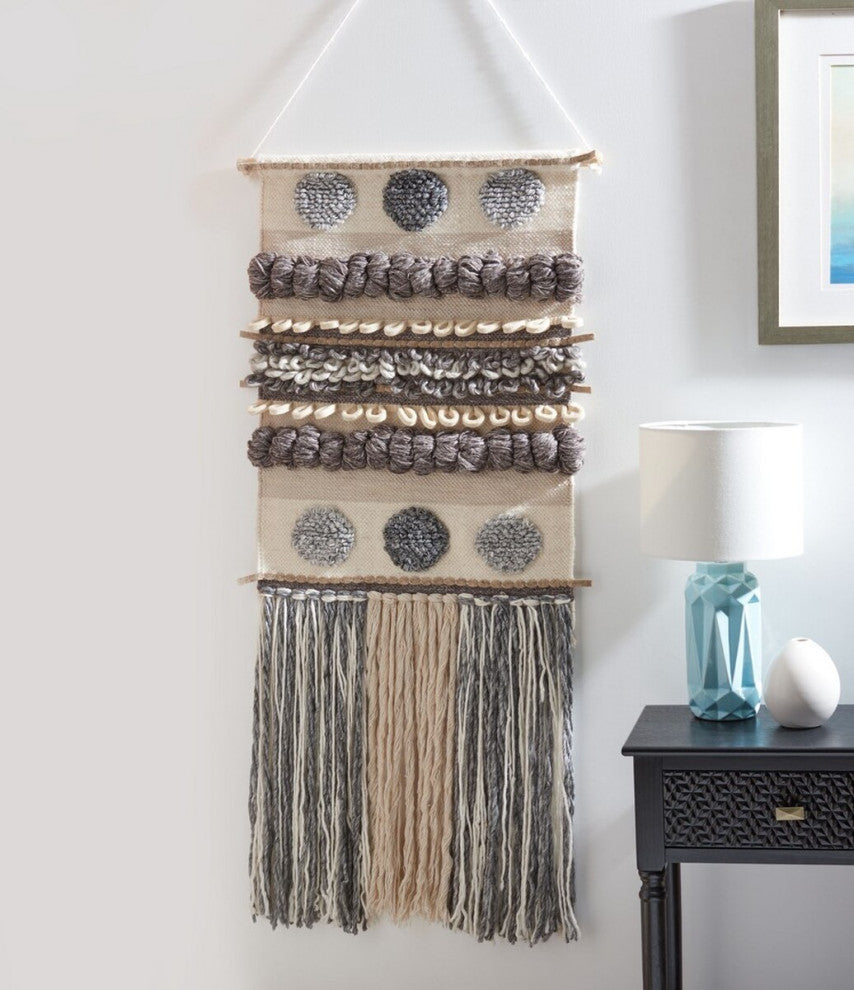 Safavieh Sedona Roxzie Woven Wall Art Ivory/ Grey 22" X 32"