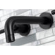 Kingston Brass KS8120CKL Two-Handle Wall Mount Bathroom Faucet, Matte Black