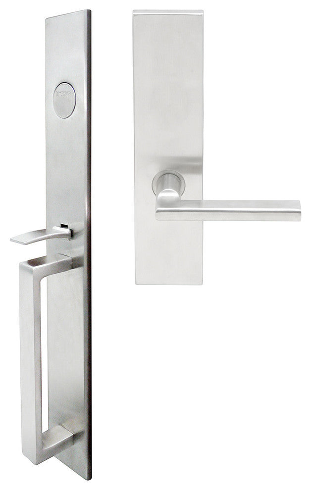 Sunrise Lever, Mortise Dummy Handleset, Left Hand, Satin Stainless Steel
