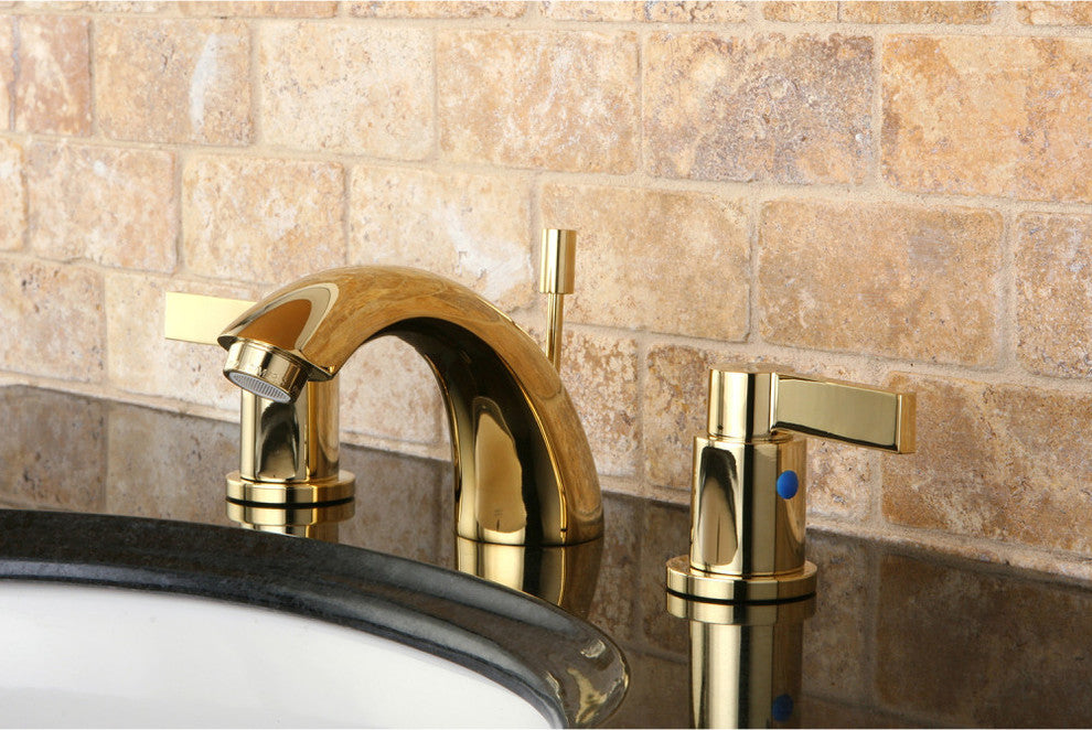 Kingston Brass Mini-Widespread Bathroom Faucet, Polished Brass