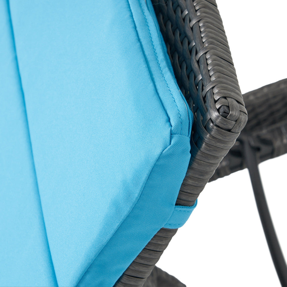 GDF Studio Albany Outdoor Chaise Lounge Cushion, Set of 2, Blue