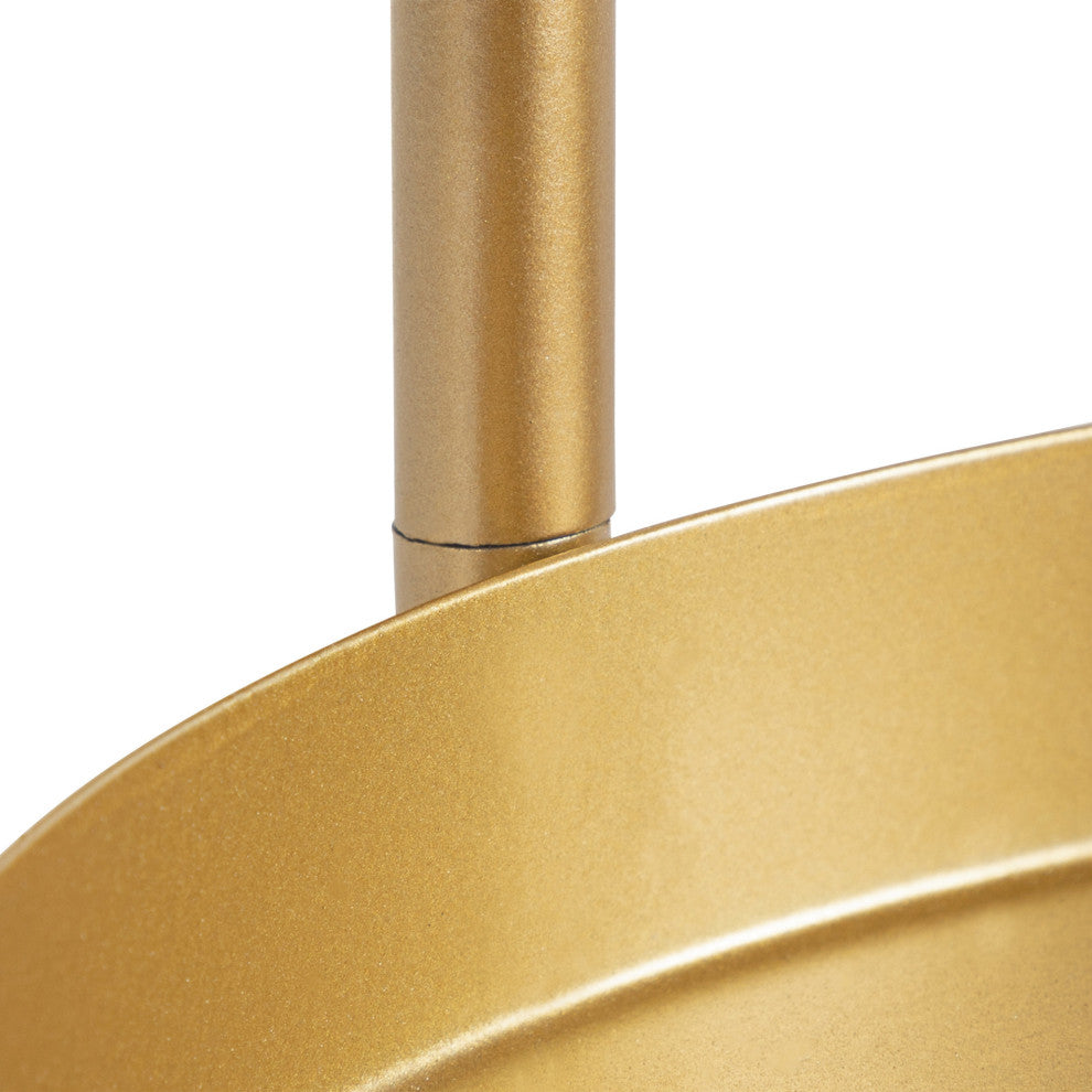 Finn Tiered Metal Plant Stand, Gold 13x13x22