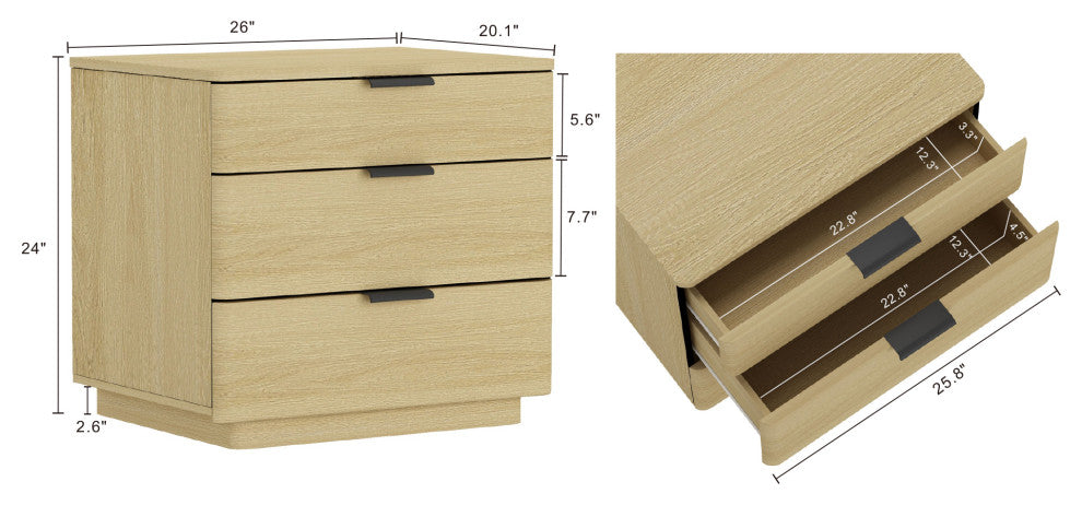 Manhattan Comfort Payton Nightstand, Set of 2