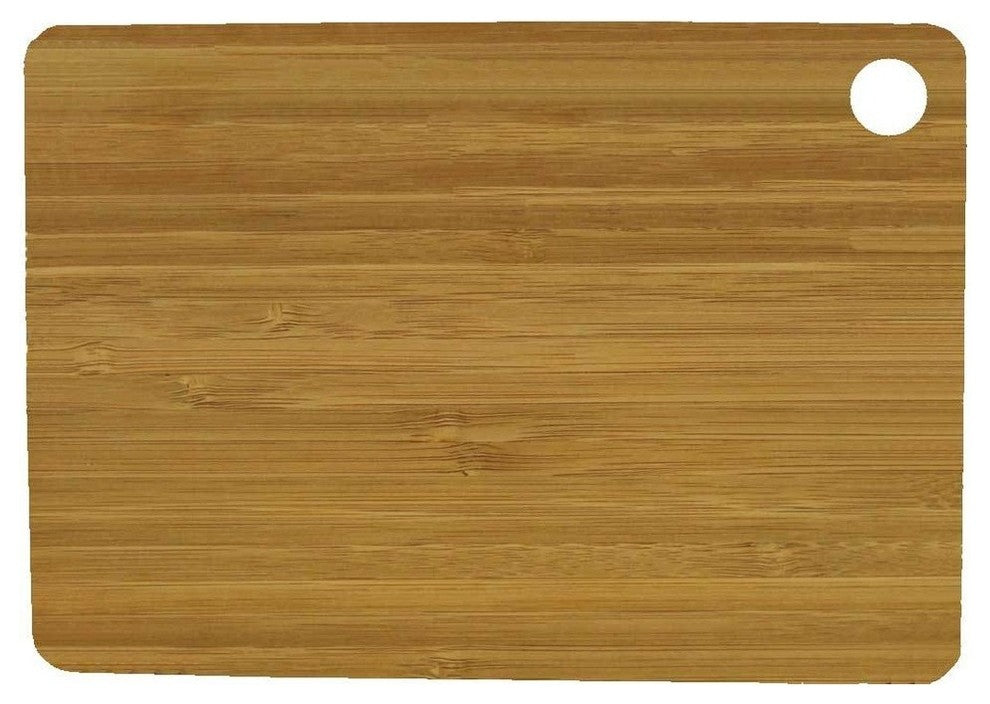 Executive Chef Amber Bamboo Cutting Board with Finger Hole, Small