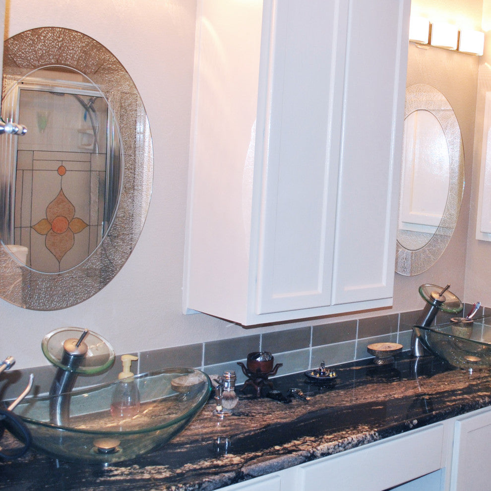 Chiaro Glass Vessel Sink Set