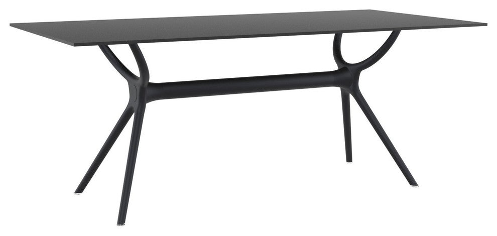 Compamia Air Rectangle Dining Table, 71", Black