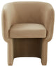 Safavieh Couture Wally Velvet Accent Chair, Light Brown