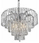 Elegant Falls Dining Room Light, Chrome Finish With Royal Cut Crystal