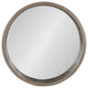 Hutton Round Wood Wall Mirror, Gray 22 Diameter