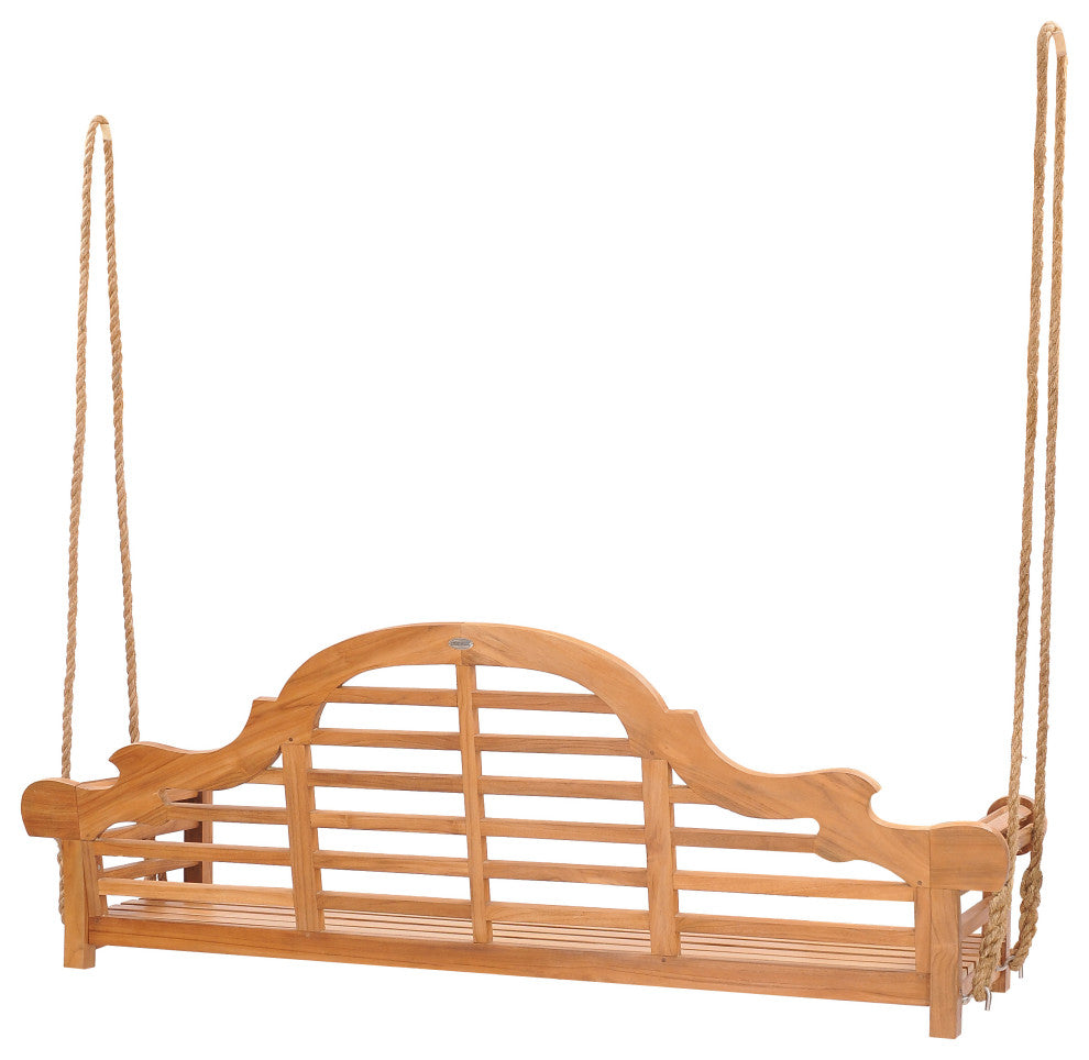 Teak Wood Lutyens Double Outdoor Porch Swing made from A-grade Teak Wood