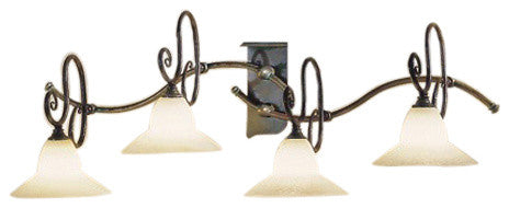 Country Line 1816 Wall Sconce, Verdigris And Rust, Satin White and Blue