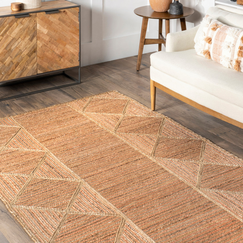 Nuloom Errika Moroccan Jute Rug, Natural 5' x 8'