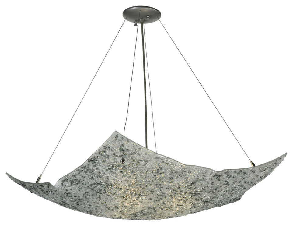 24Sq Moonscape Fused Glass Inverted Pendant